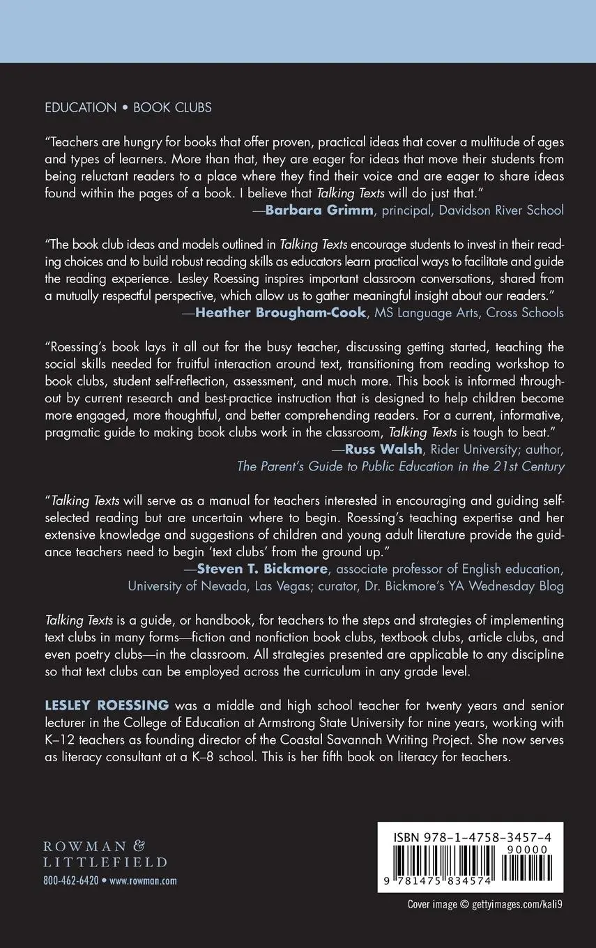 Rückseite: 9781475834574 | Talking Texts | A Teachers' Guide to Book Clubs across the Curriculum