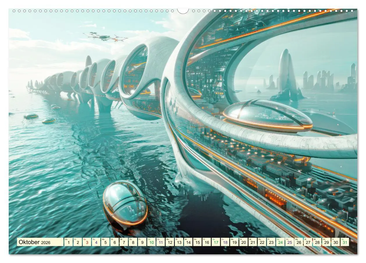 Bild: 9783457434574 | Science-Fiction Wasserwelten (hochwertiger Premium Wandkalender...