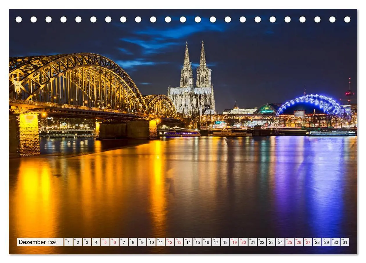 Bild: 9783457744574 | KÖLNER LICHTERZAUBER (Tischkalender 2026 DIN A5 quer), CALVENDO...