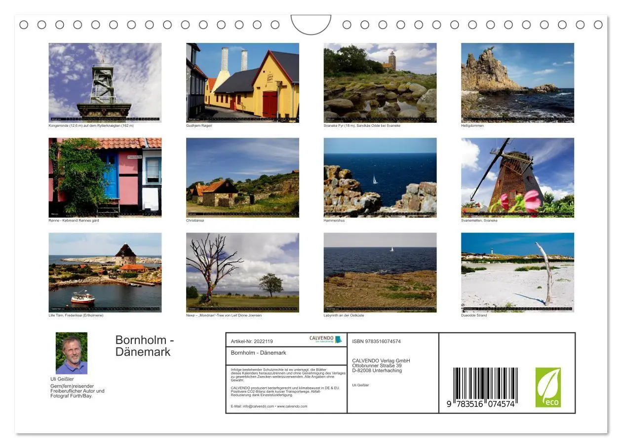 Bild: 9783516074574 | Bornholm - Dänemark (Wandkalender 2026 DIN A4 quer), CALVENDO...
