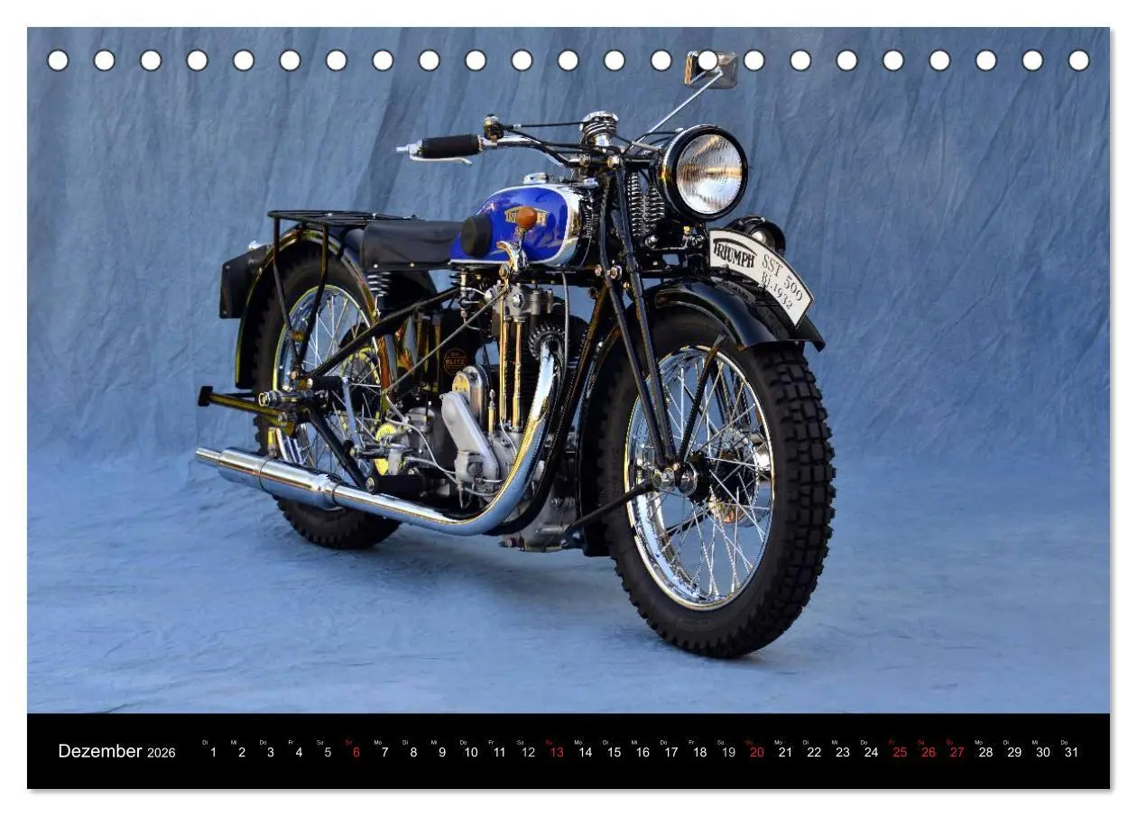 Bild: 9783516214574 | Triumph SST 500 (Tischkalender 2026 DIN A5 quer), CALVENDO...