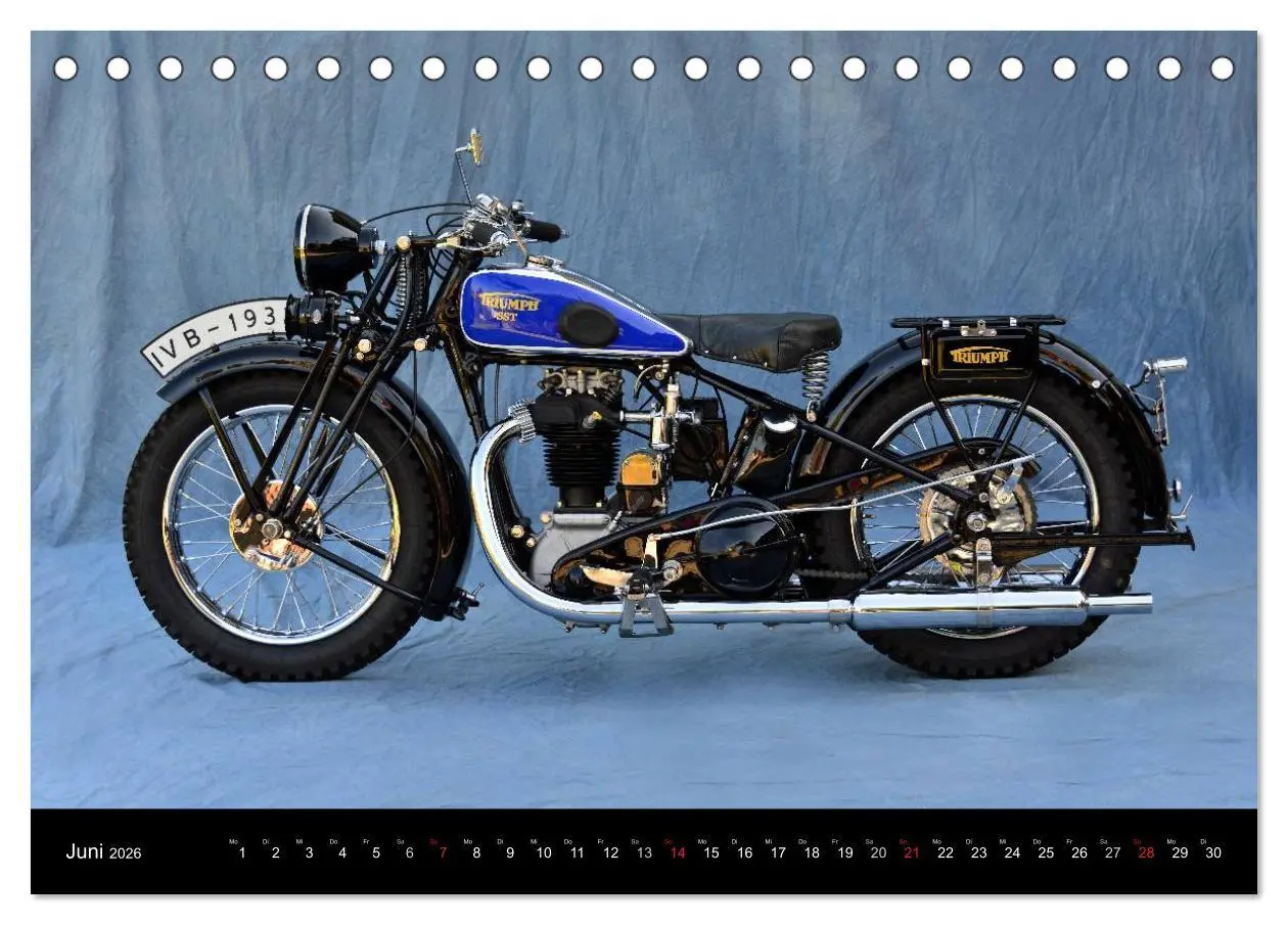 Bild: 9783516214574 | Triumph SST 500 (Tischkalender 2026 DIN A5 quer), CALVENDO...