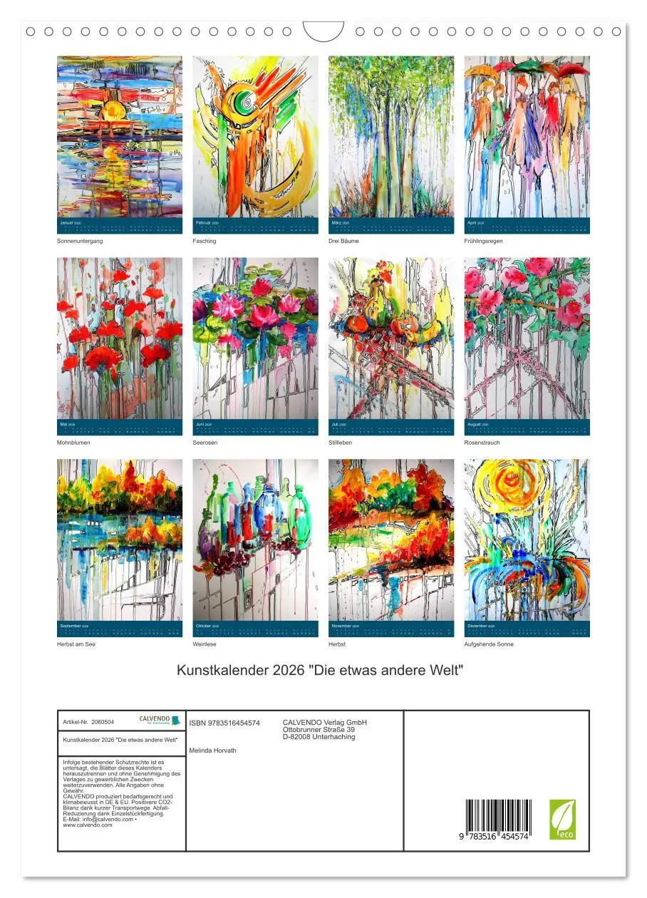 Bild: 9783516454574 | Kunstkalender 2026 "Die etwas andere Welt" (Wandkalender 2026 DIN...