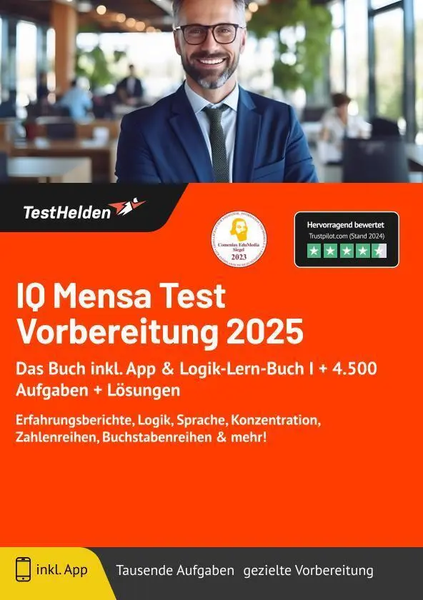 Cover: 9783988174574 | IQ Mensa Test Vorbereitung 2024: Das Buch inkl. App &amp;...