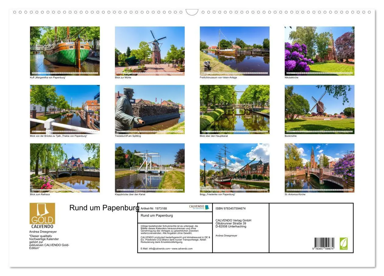 Bild: 9783457594674 | Rund um Papenburg (Wandkalender 2026 DIN A2 quer), CALVENDO...