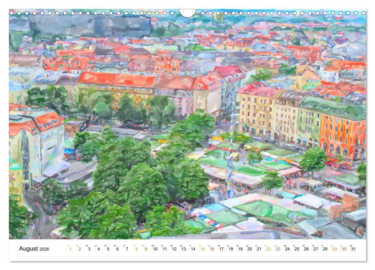 Bild: 9783457734674 | München - Bayerns Landeshauptstadt in Aquarellfarben (Wandkalender...