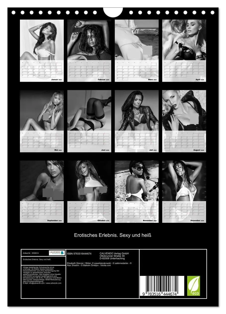 Bild: 9783516444674 | Erotisches Erlebnis. Sexy und heiß (Wandkalender 2026 DIN A4 hoch),...