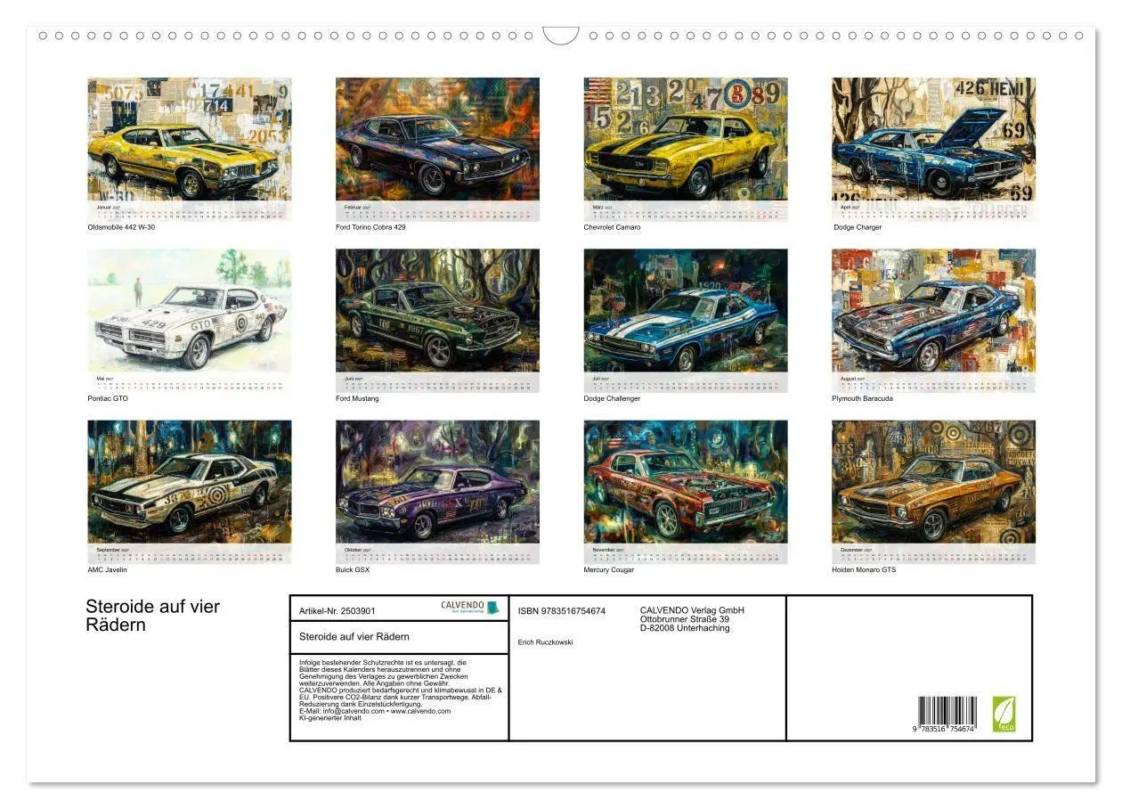 Bild: 9783516754674 | Steroide auf vier Rädern (Wandkalender 2027 DIN A2 quer), CALVENDO...
