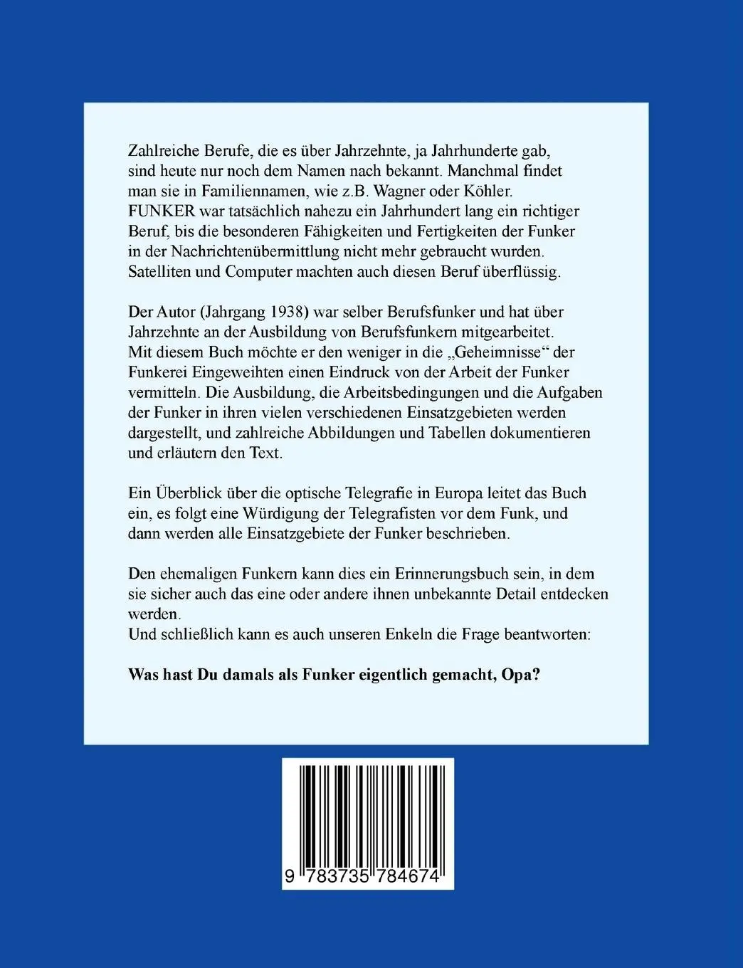Rückseite: 9783735784674 | Das waren Funker | Erinnerungen an einen vergangenen Beruf | Buddrus