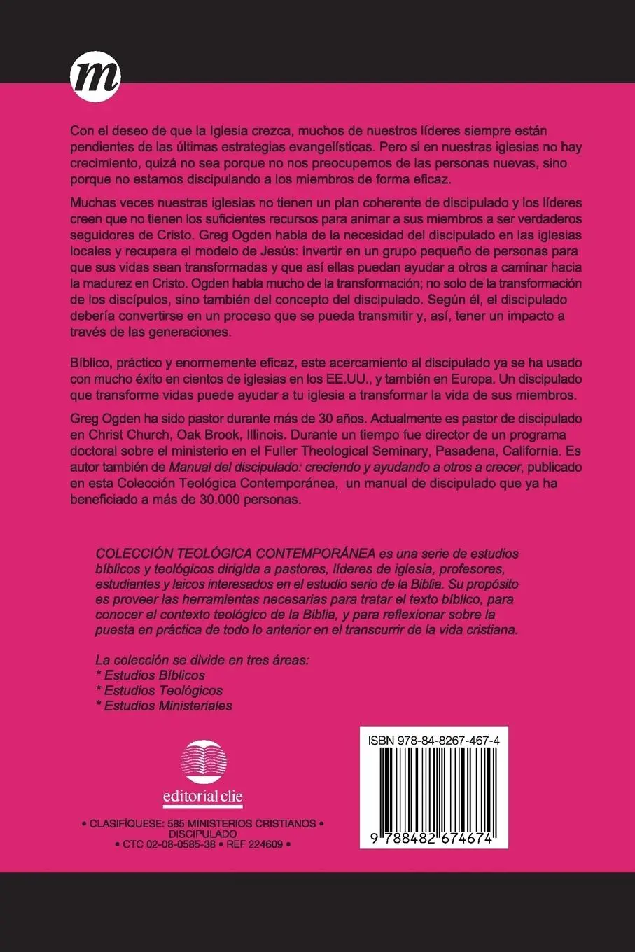 Rückseite: 9788482674674 | Discipulado que transforma | El modelo de Jesús | Greg Ogden | Buch