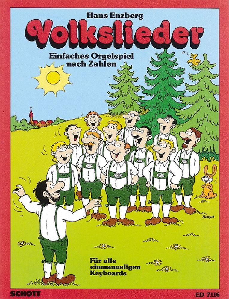 Cover: 9790001074674 | Volkslieder | Einfaches Orgelspiel nach Zahlen | Hans Enzberg | Buch