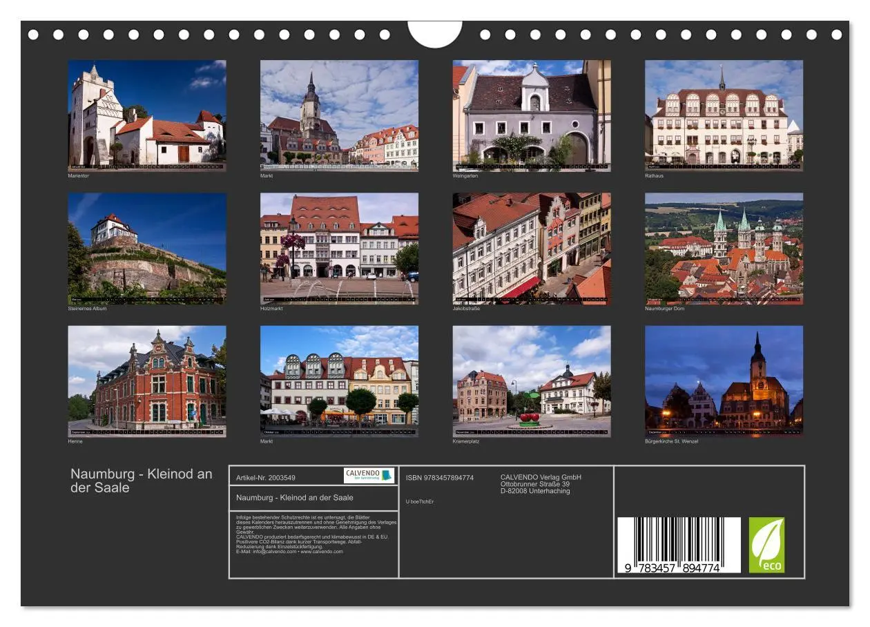 Bild: 9783457894774 | Naumburg - Kleinod an der Saale (Wandkalender 2026 DIN A4 quer),...