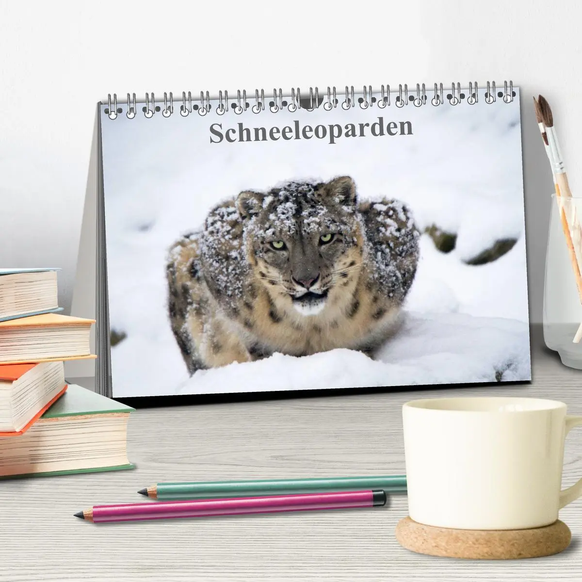 Bild: 9783516054774 | Schneeleoparden (Tischkalender 2026 DIN A5 quer), CALVENDO...