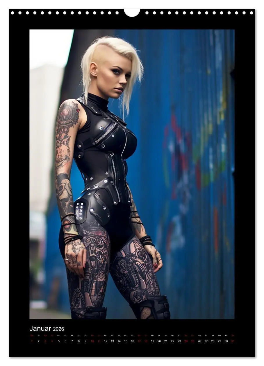 Bild: 9783516294774 | Cybergirls (Wandkalender 2026 DIN A3 hoch), CALVENDO Monatskalender