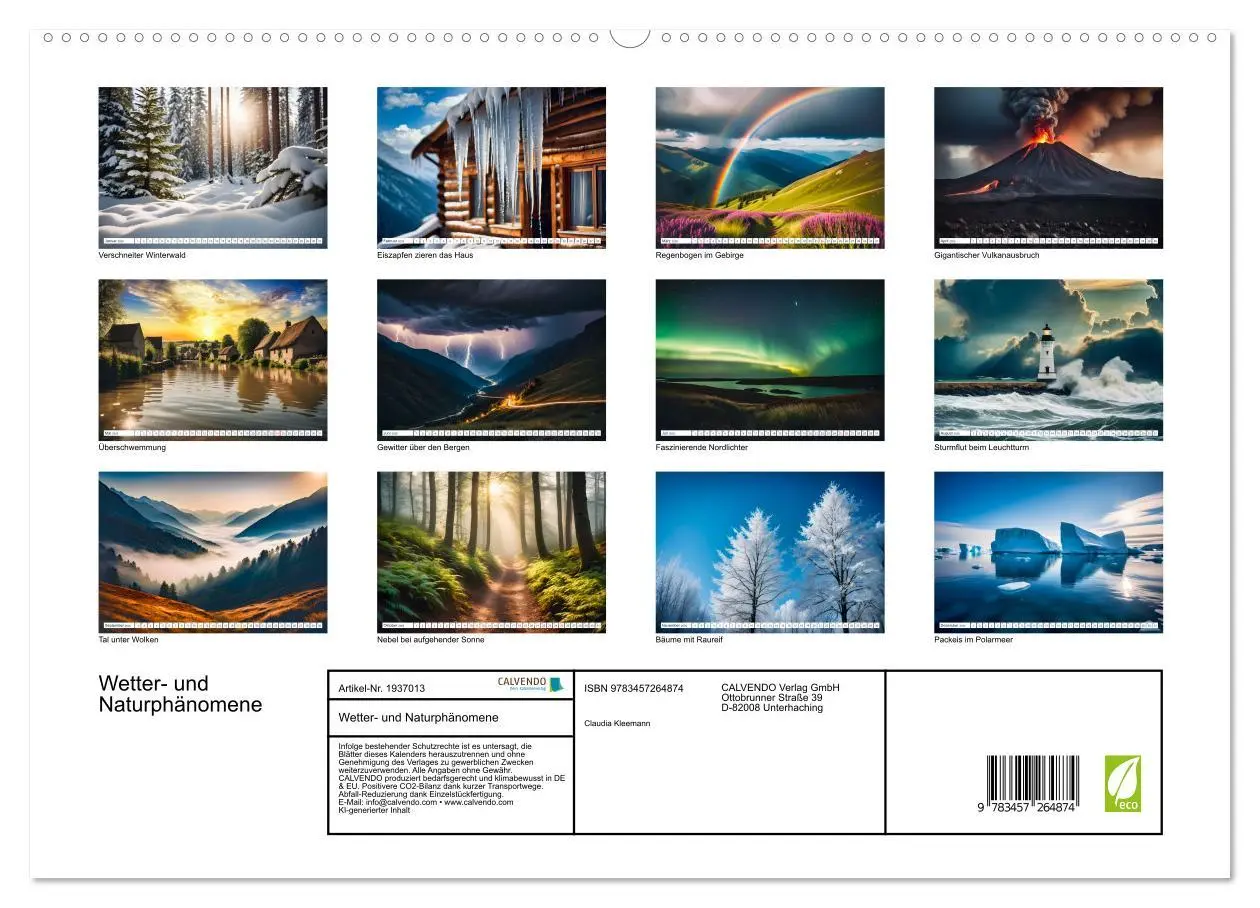 Bild: 9783457264874 | Wetter- und Naturphänomene (hochwertiger Premium Wandkalender 2026...