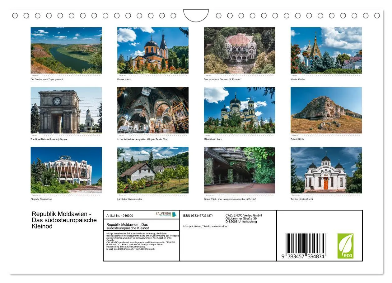 Bild: 9783457334874 | Republik Moldawien - Das südosteuropäische Kleinod (Wandkalender...