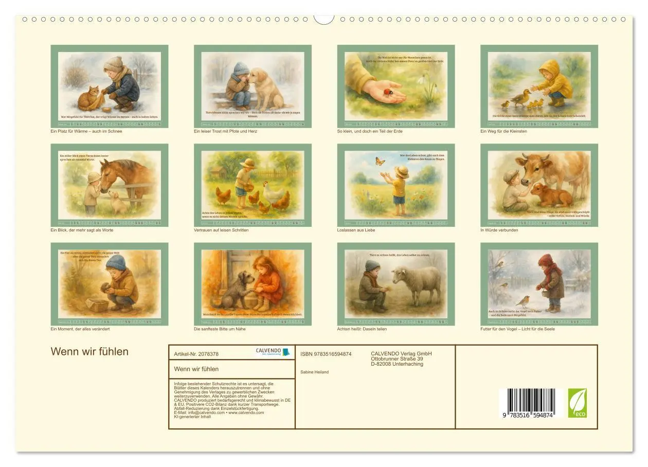 Bild: 9783516594874 | Wenn wir fühlen (hochwertiger Premium Wandkalender 2026 DIN A2...