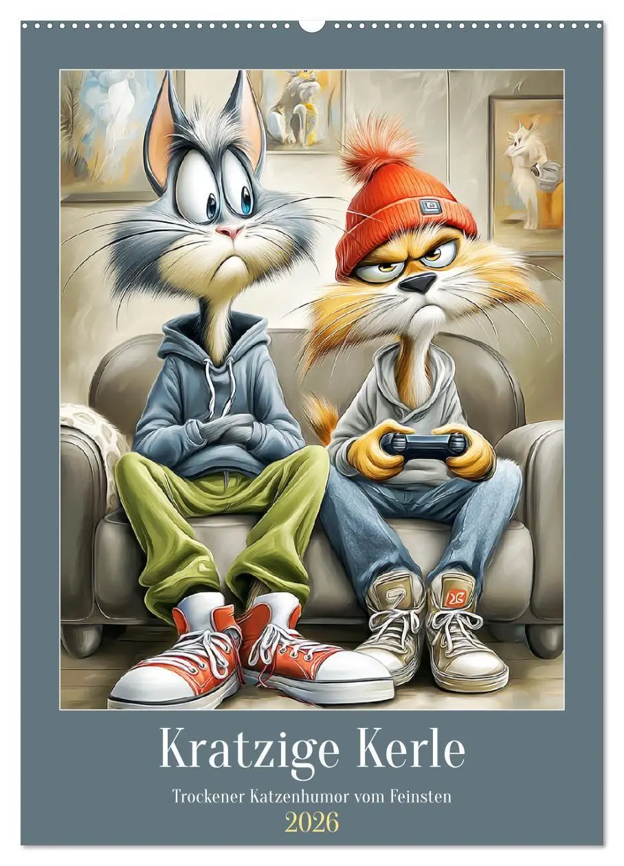 Cover: 9783516734874 | Kratzige Kerle. Trockener Katzenhumor vom Feinsten (Wandkalender...