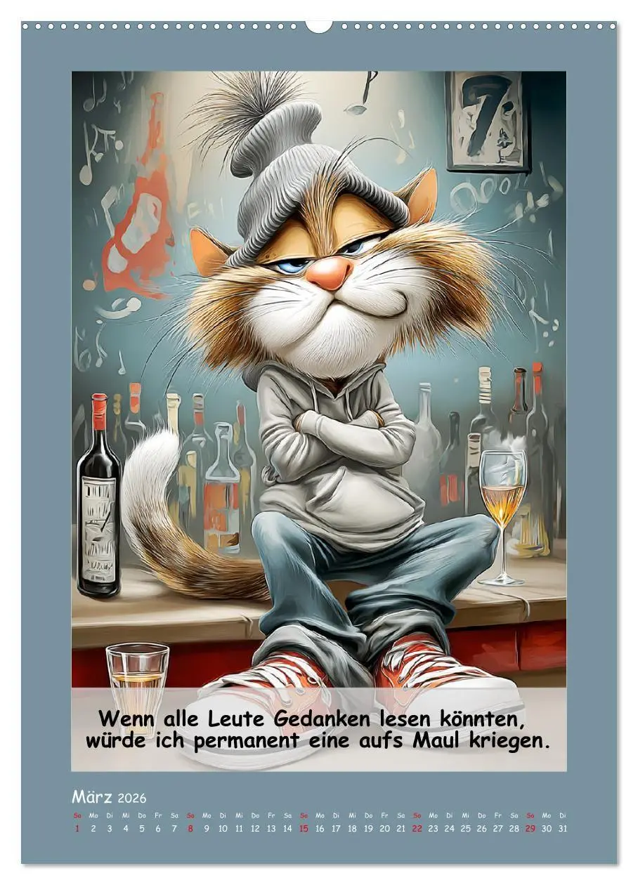 Bild: 9783516734874 | Kratzige Kerle. Trockener Katzenhumor vom Feinsten (Wandkalender...