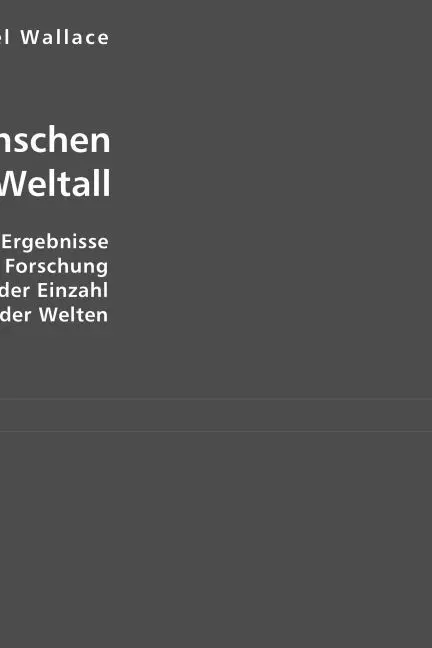 Cover: 9783836434874 | Des Menschen Stellung im Weltall | Alfred Russel Wallace | Taschenbuch
