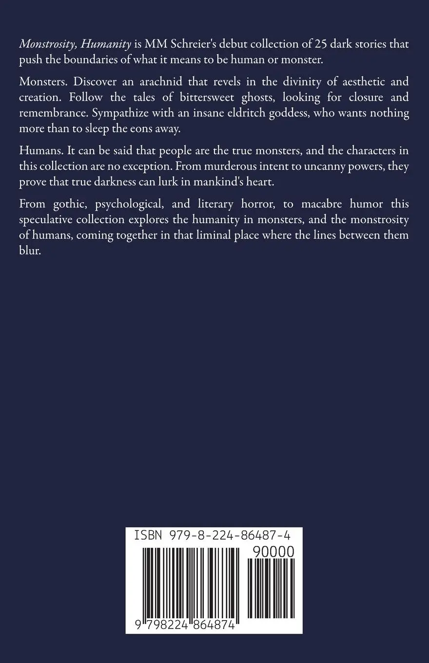 Rückseite: 9798224864874 | Monstrosity, Humanity | Mm Schreier | Taschenbuch | Englisch | 2024
