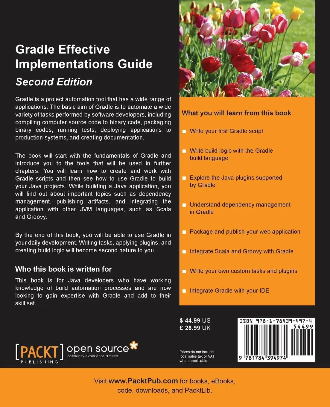 Rückseite: 9781784394974 | Gradle Effective Implementations Guide - Second Edition | Ikkink