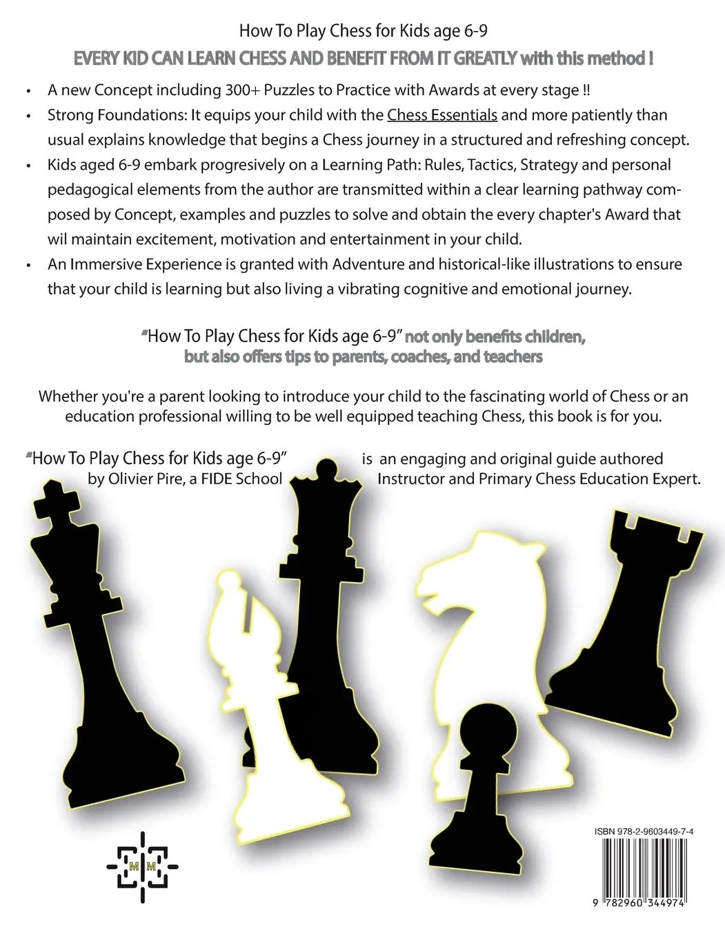 Rückseite: 9782960344974 | HOW TO PLAY CHESS FOR KIDS AGE 6-9 | Olivier Francis J Pire | Buch