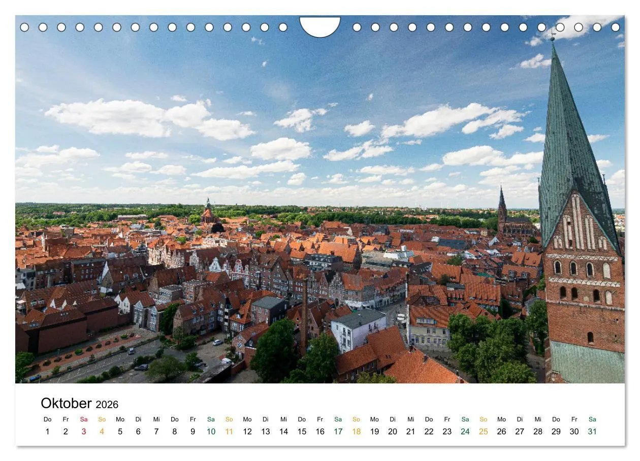 Bild: 9783457634974 | Lüneburg (Wandkalender 2026 DIN A4 quer), CALVENDO Monatskalender