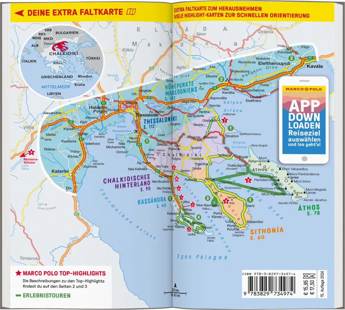 Bild: 9783829734974 | MARCO POLO Reiseführer Chalkidikí, Thessaloníki | Klaus Bötig | Buch