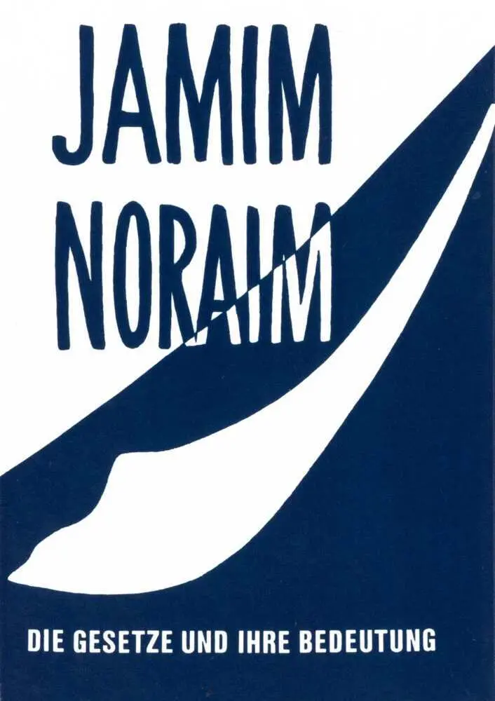 Cover: 9783906954974 | Jamim Noraim | Die Gesetze und ihre Bedeutung | Jacobson | Buch | 2025