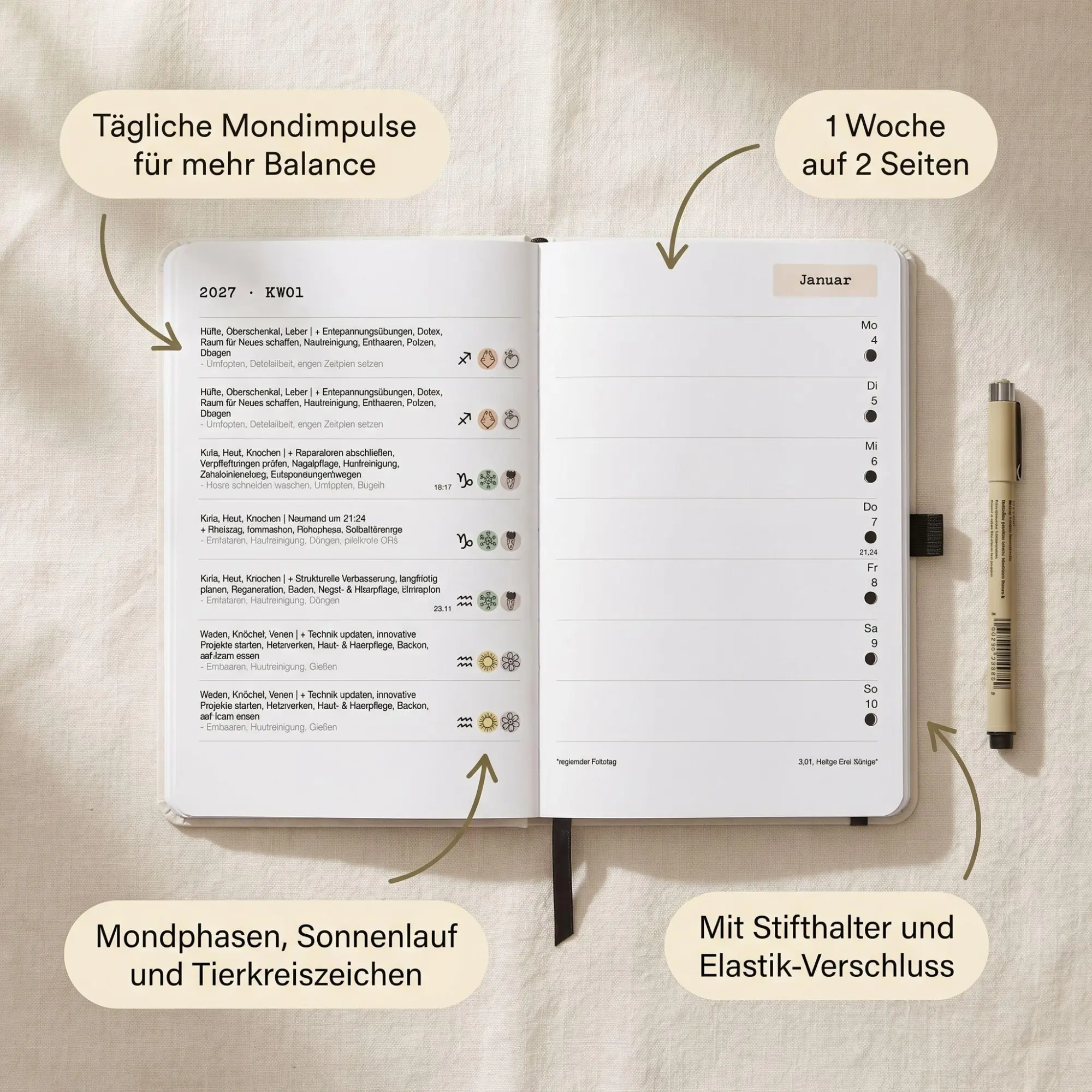 Bild: 4069095015074 | Einfach mit dem Mond 2027 | Neumann Verlage GmbH &amp; Co KG | Kalender