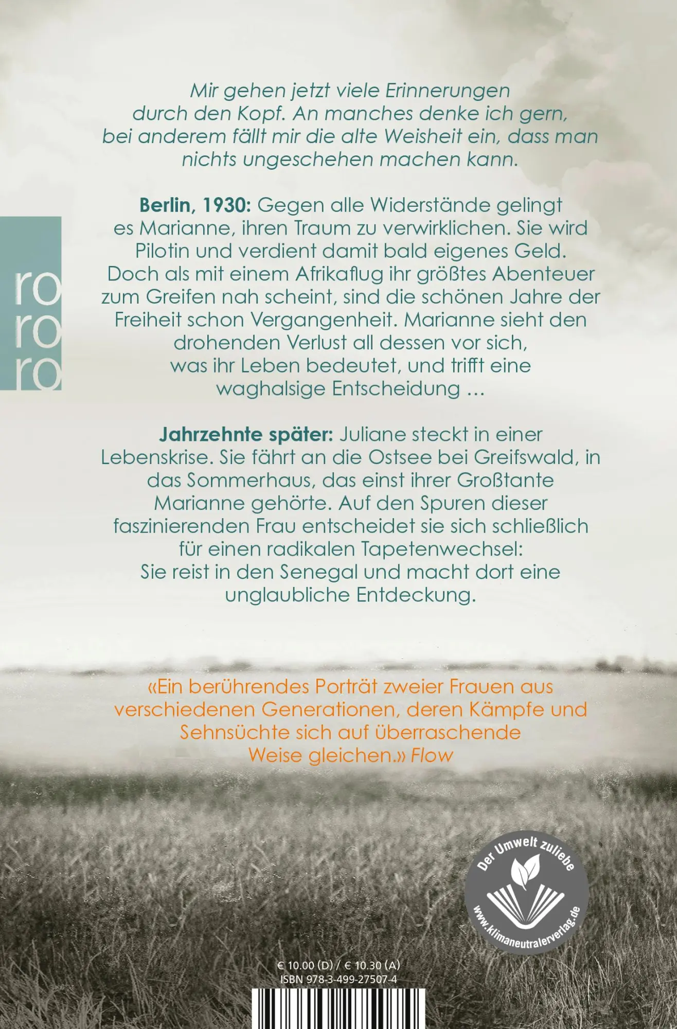 Rückseite: 9783499275074 | Mauersegler | Valerie Jakob | Taschenbuch | 352 S. | Deutsch | 2022