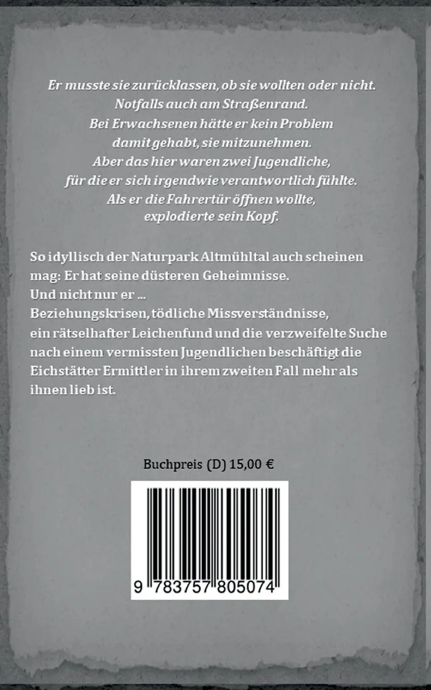Rückseite: 9783757805074 | Verraten Verloren Tot | Ein Bayern-Krimi | Carmen Mayer | Taschenbuch