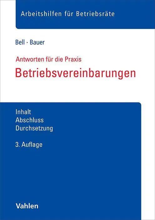Bell, Regina: Betriebsvereinbarungen