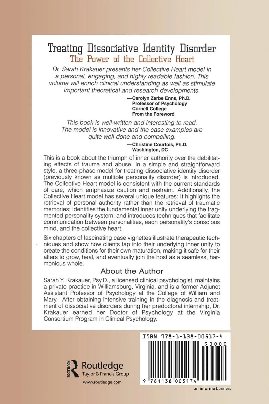 Rückseite: 9781138005174 | Treating Dissociative Identity Disorder | Sarah Y. Krakauer | Buch