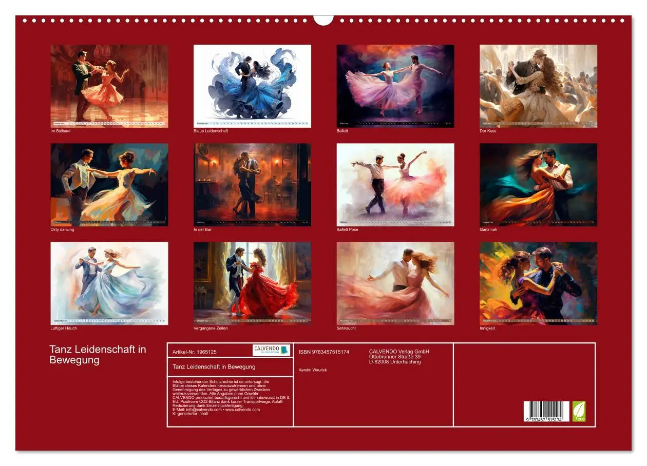 Bild: 9783457515174 | Tanz Leidenschaft in Bewegung (Wandkalender 2026 DIN A2 quer),...