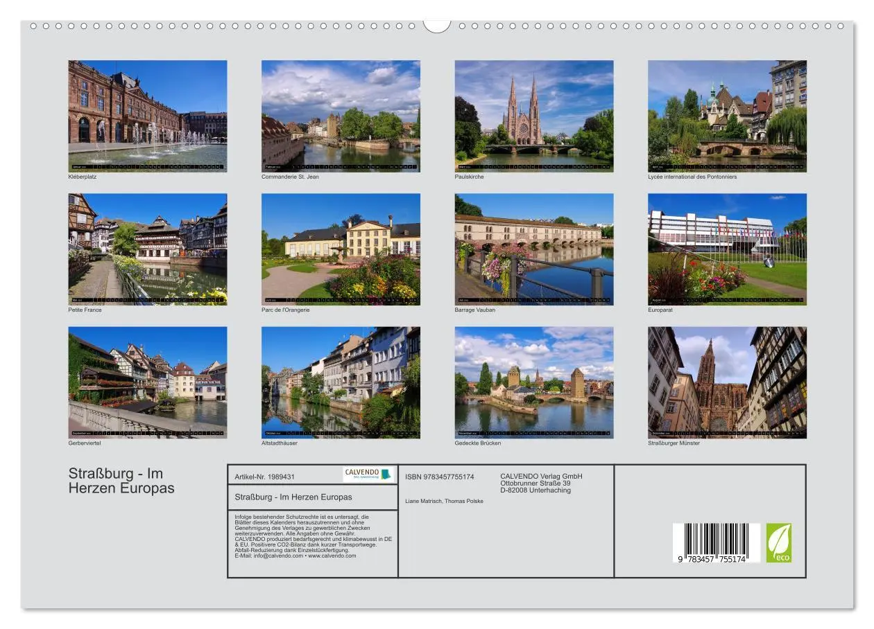 Bild: 9783457755174 | Straßburg - Im Herzen Europas (hochwertiger Premium Wandkalender...