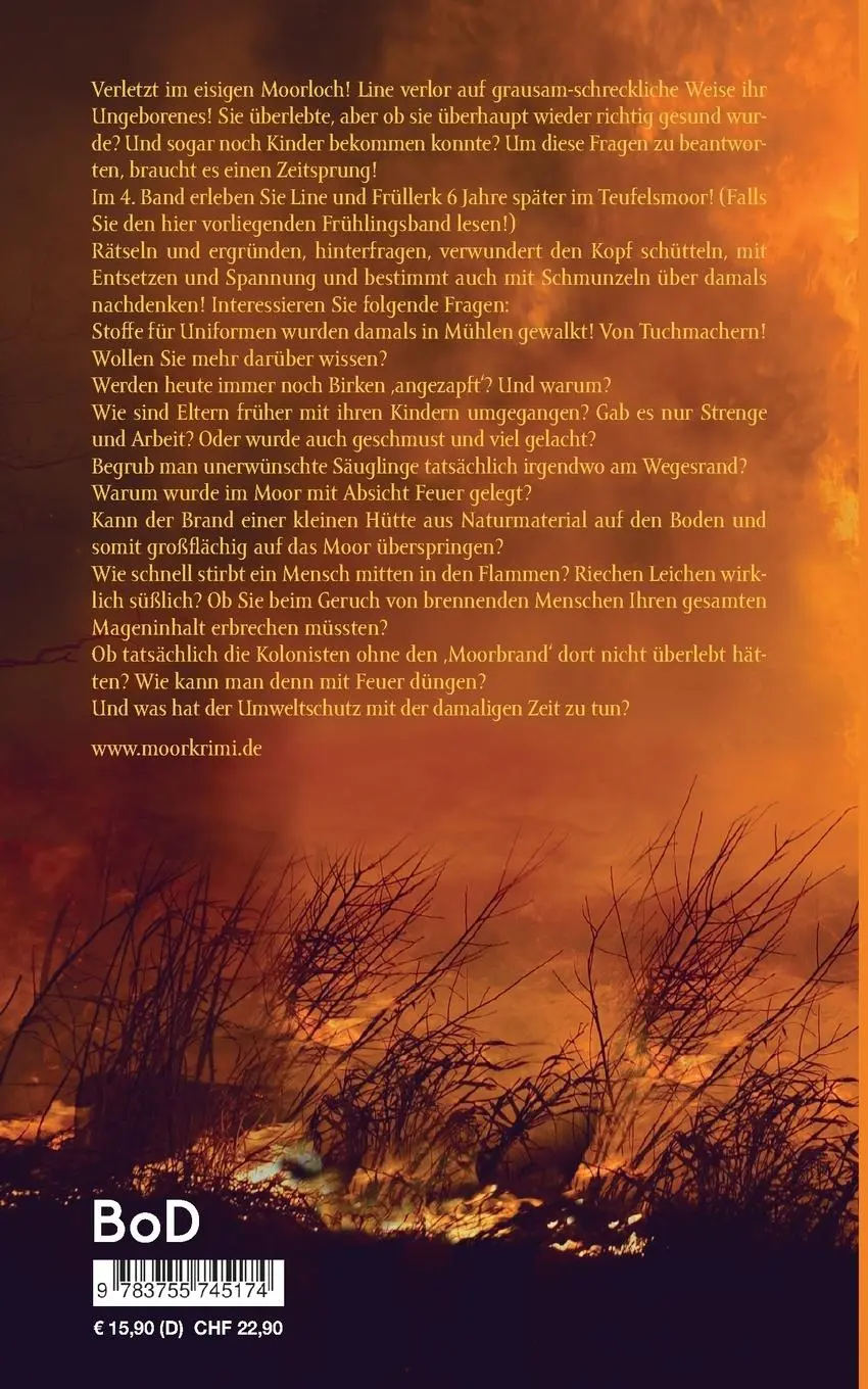 Rückseite: 9783755745174 | Die Köchin oder Das Feuer im Moor | Ingrid Pfeiffer | Taschenbuch