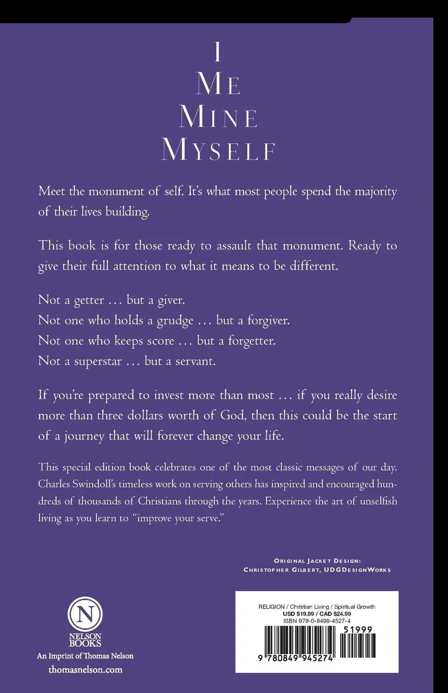 Rückseite: 9780849945274 | Improving Your Serve | The Art of Unselfish Living | Swindoll | Buch