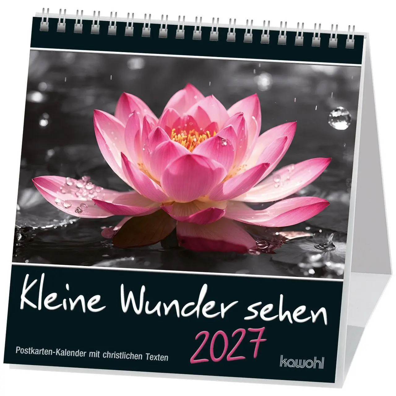Cover: 9783754815274 | Kleine Wunder sehen 2027 | Postkarten-Kalender mit christlichen Texten