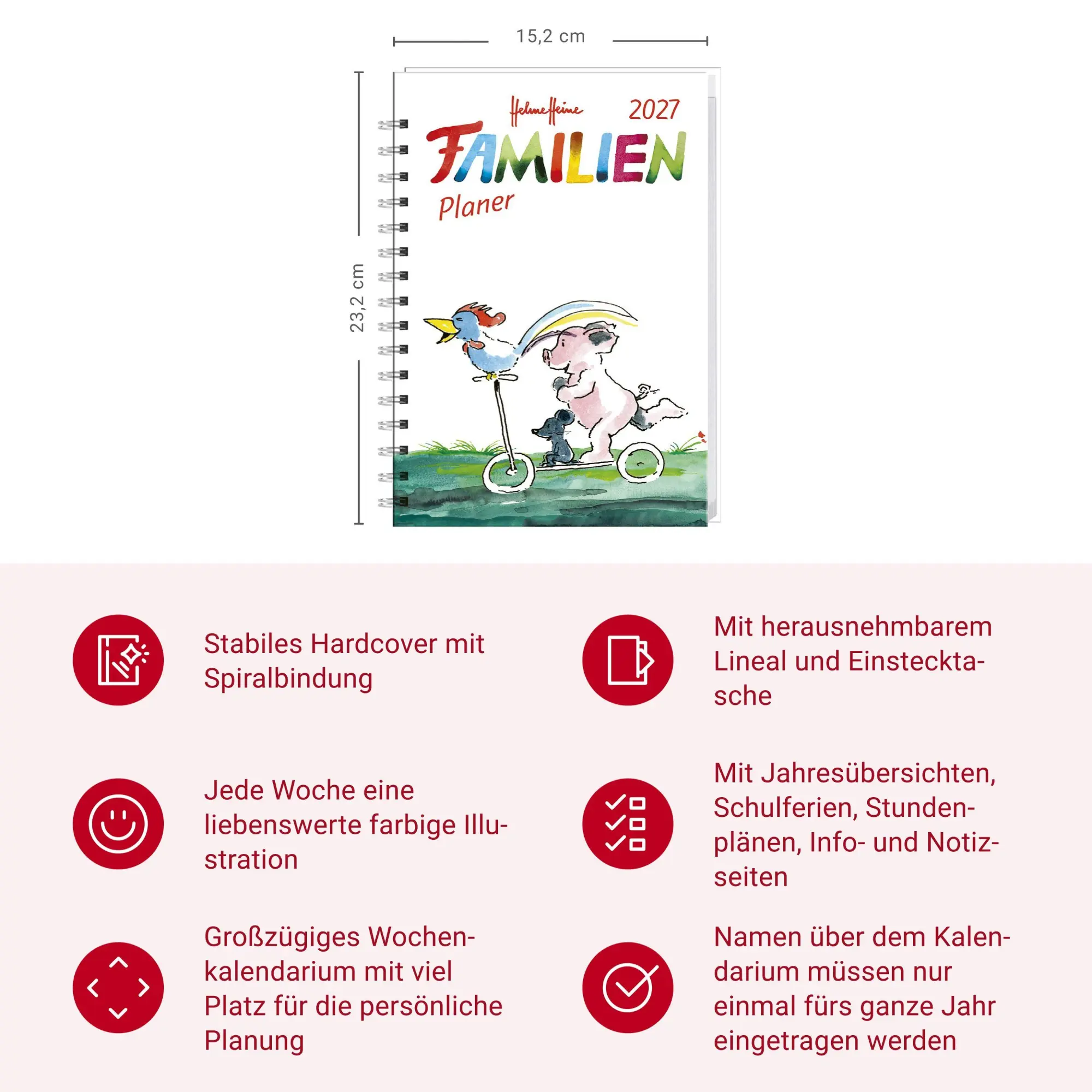Bild: 9783756415274 | Helme Heine: Familienplaner-Buch A5 2027 | Heine Helme | Taschenbuch