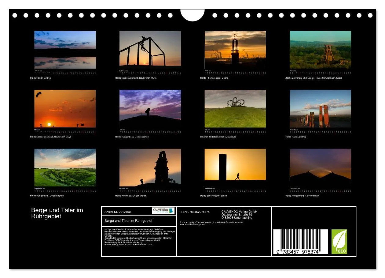 Bild: 9783457975374 | Berge und Täler im Ruhrgebiet (Wandkalender 2026 DIN A4 quer),...