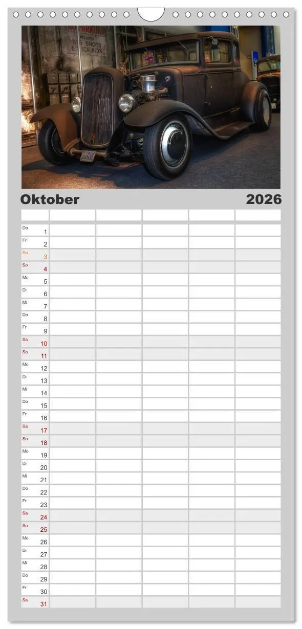 Bild: 9783516515374 | Familienplaner 2026 - Außergewöhnliche Autos - Hot Rods mit 5...