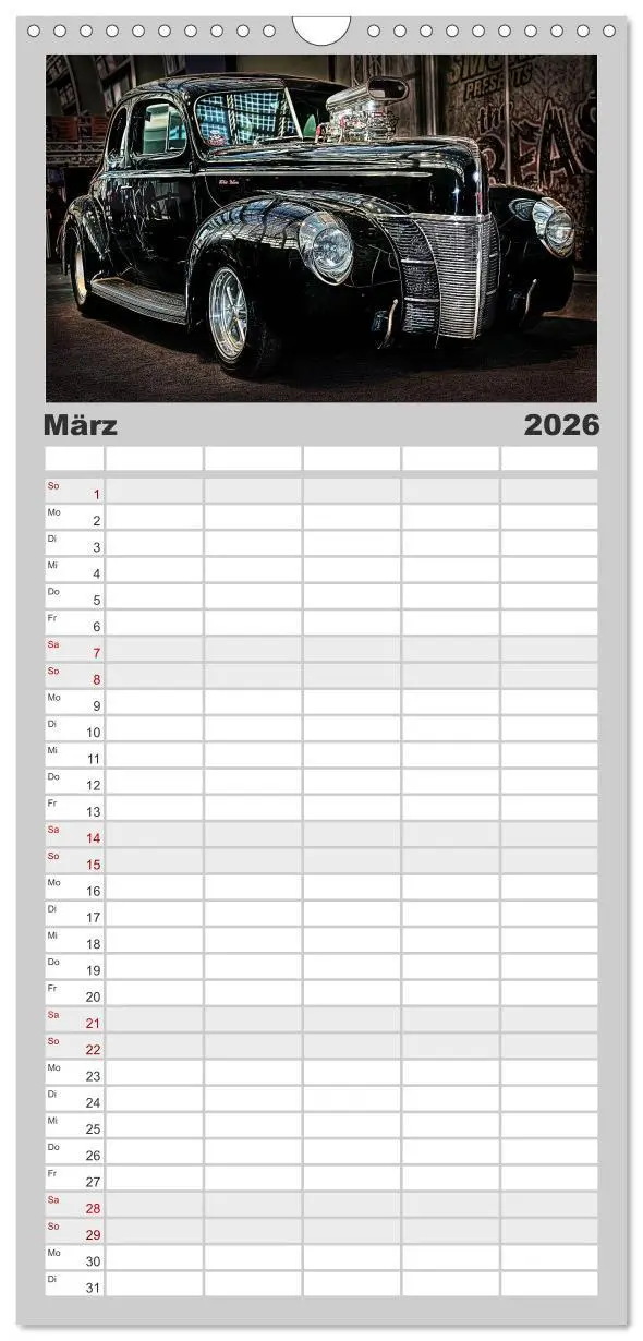 Bild: 9783516515374 | Familienplaner 2026 - Außergewöhnliche Autos - Hot Rods mit 5...