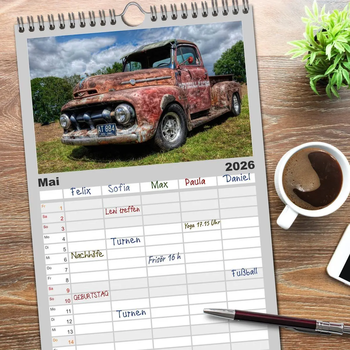 Bild: 9783516515374 | Familienplaner 2026 - Außergewöhnliche Autos - Hot Rods mit 5...