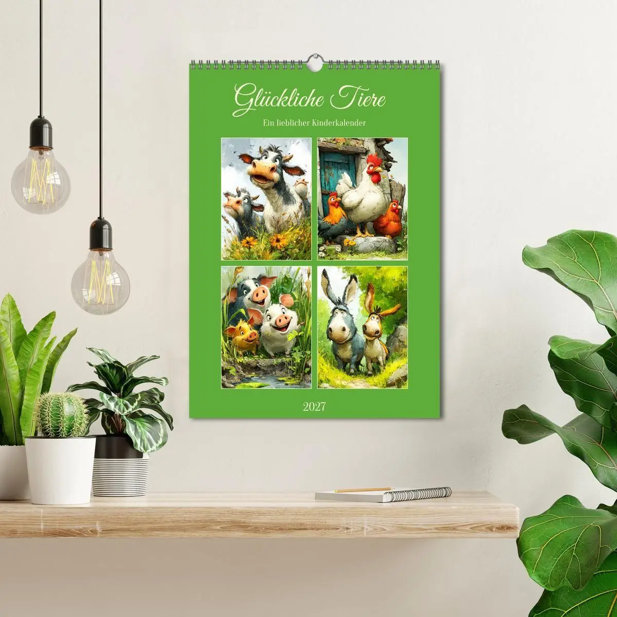 Bild: 9783516825374 | Glückliche Tiere. Ein lieblicher Kinderkalender (Wandkalender 2027...