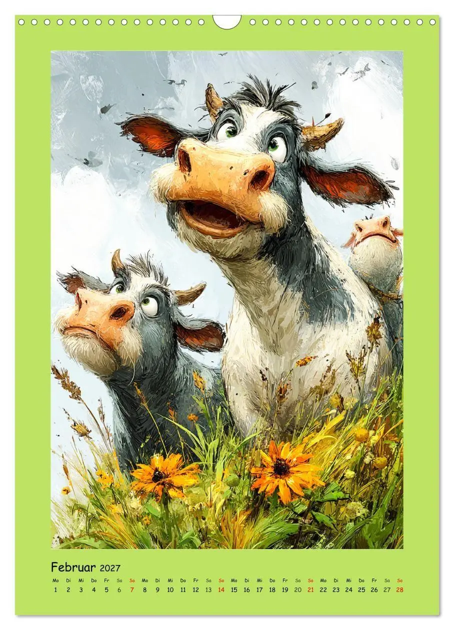 Bild: 9783516825374 | Glückliche Tiere. Ein lieblicher Kinderkalender (Wandkalender 2027...