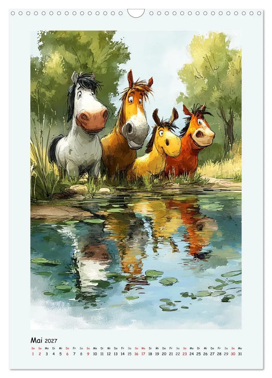 Bild: 9783516825374 | Glückliche Tiere. Ein lieblicher Kinderkalender (Wandkalender 2027...