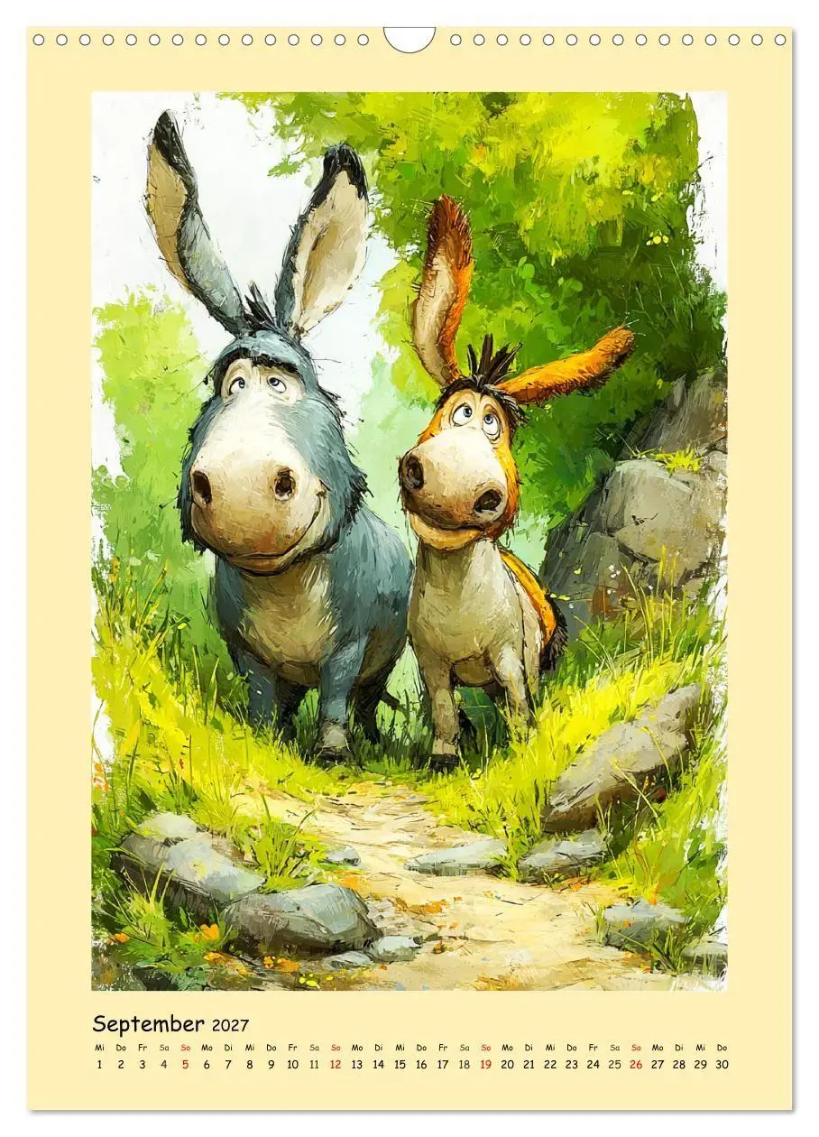 Bild: 9783516825374 | Glückliche Tiere. Ein lieblicher Kinderkalender (Wandkalender 2027...
