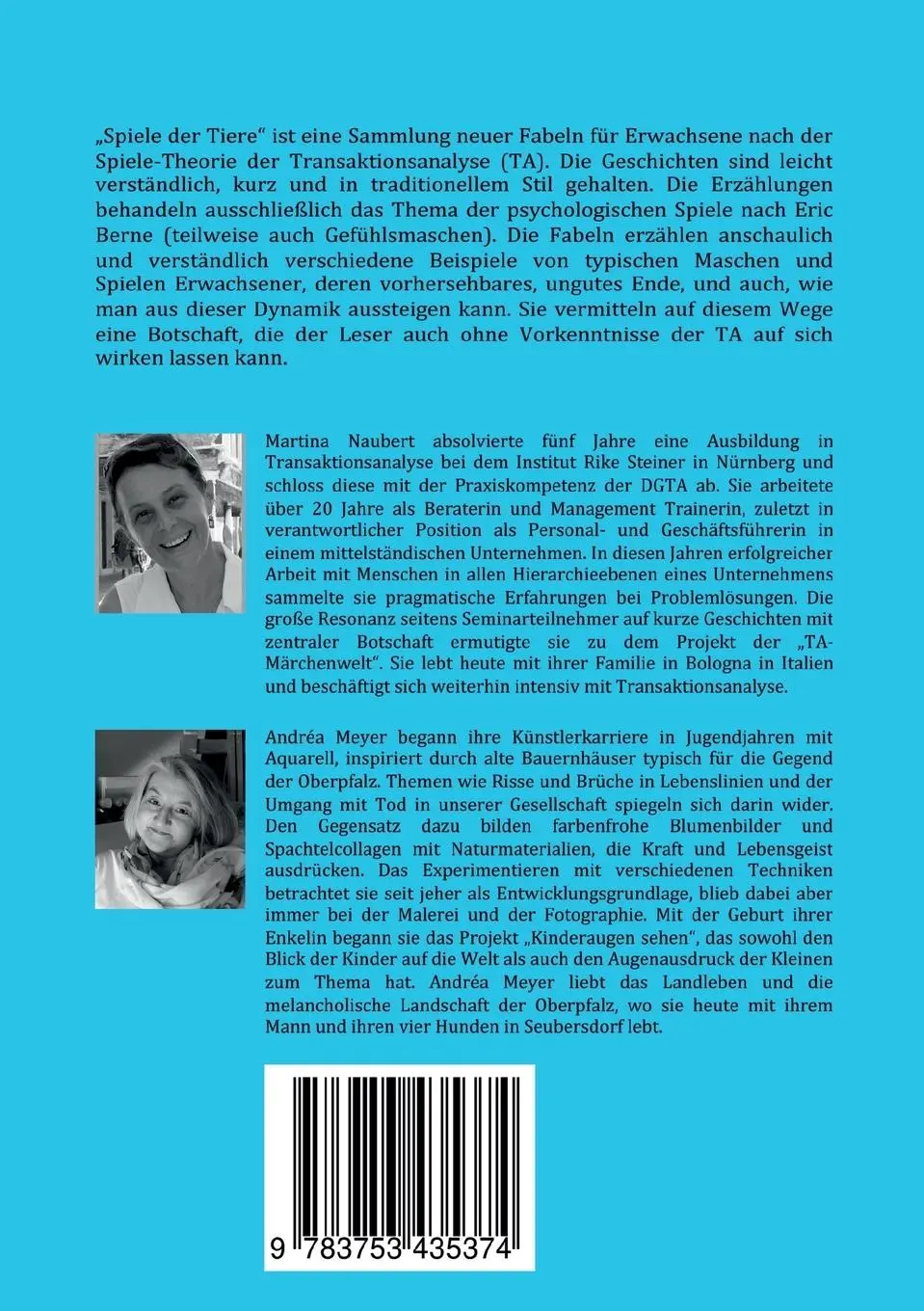 Rückseite: 9783753435374 | Spiele der Tiere | Martina Naubert (u. a.) | Taschenbuch | 92 S.